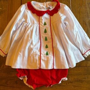 The Smocking Place Christmas Bloomer Set 2T